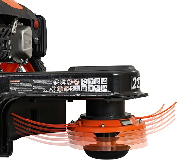 YARDMAX YL2250 22 in. 170cc Gas Walk Behind String Trimmer Mower, Orange