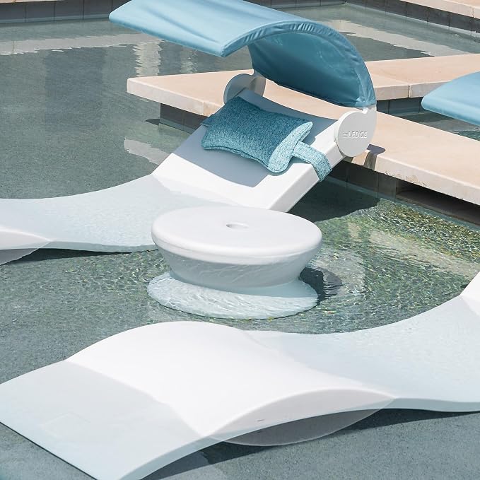 Ledge Lounger in-Pool Side Table with Umbrella Hole (Sandstone)