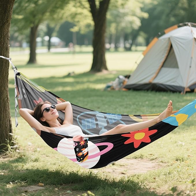 Cute Colorful Airplane Hot Air Balloon 330lb Capacity Hammocks Backyard Hammock for Outside Camping Essentials hamaca para adultos