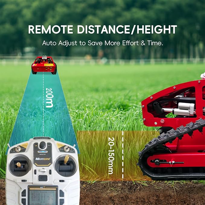 Automatic Remote Control Lawn Mower Multifunctional Mowing Robot 45° Slope All Terrain Grass Adjustable Mowing Height Cutting Machine
