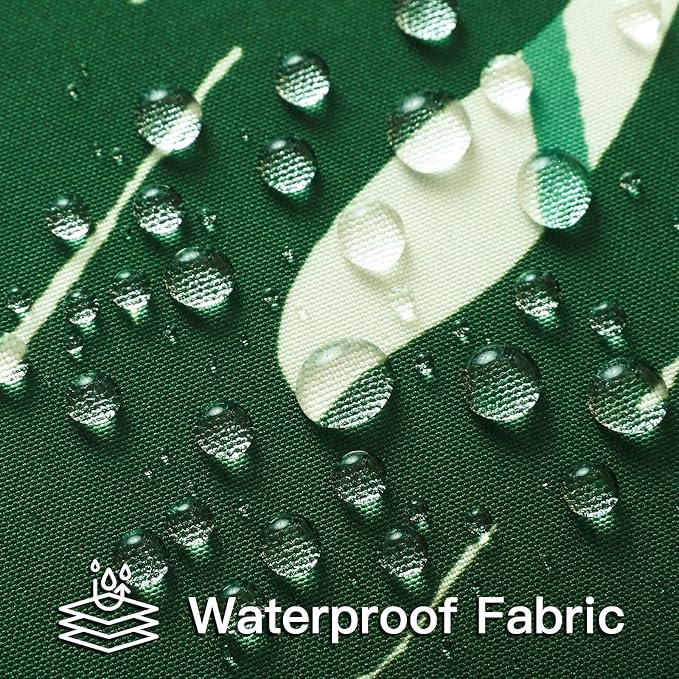 OTOSTAR Outdoor Waterproof Throw Pillow Covers 12x20 Inch Set of 2 Double-Sided Green Tropical Leaf and Flower Spring Summer Decorative Pillow Cases for Patio Funiture Garden Balcony Couch