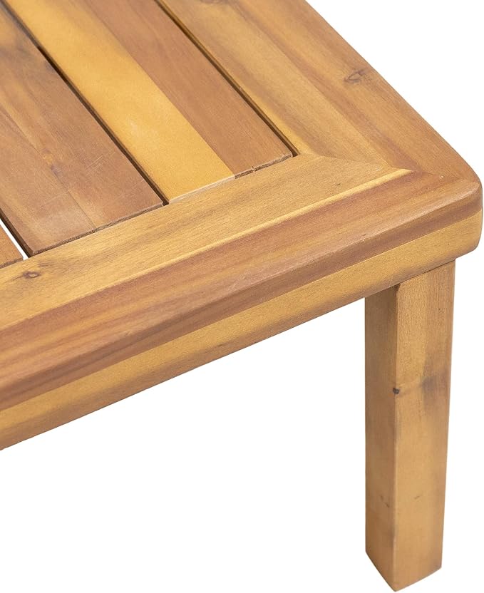Christopher Knight Home Louver Chat Set, Teak + Cream