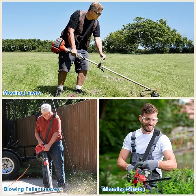 FIEIL Shoulder Strap for Weed Eater, Trimmer Shoulder Strap with Mesh Thick Padded Bag Strap, Easy to Slide, Weed Eater Harness Compatible with String Trimmer & Leaf Blower (Breathable)