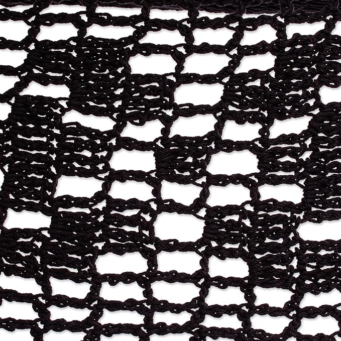 Novica Handmade Veranda in Black Cotton Rope Hammock (Triple)