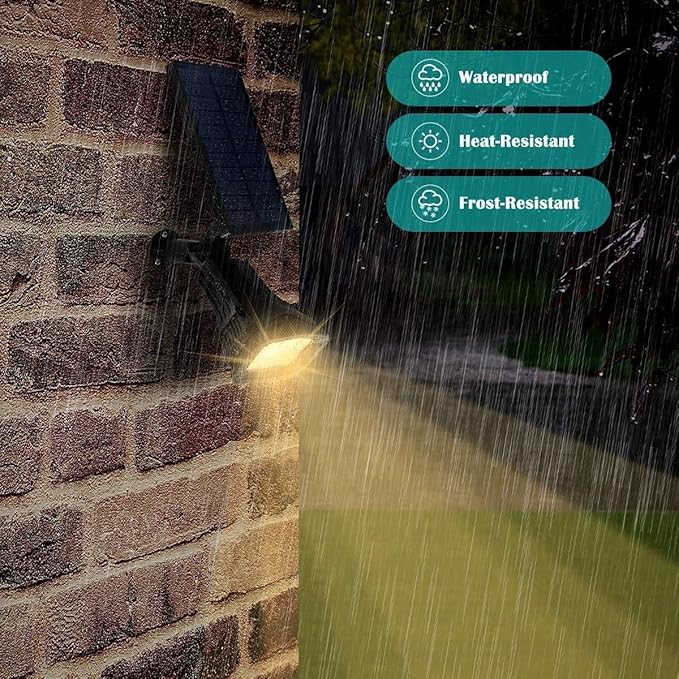 URPOWER Solar Lights Outdoor, 2-in-1 Solar Spot Lights Waterproof with 2 Lighting Modes, Adjustable Solar Powered Spotlights Auto On/Off Landscape Lights for Yard Garden Pathway, 2 Pack (Warm White)