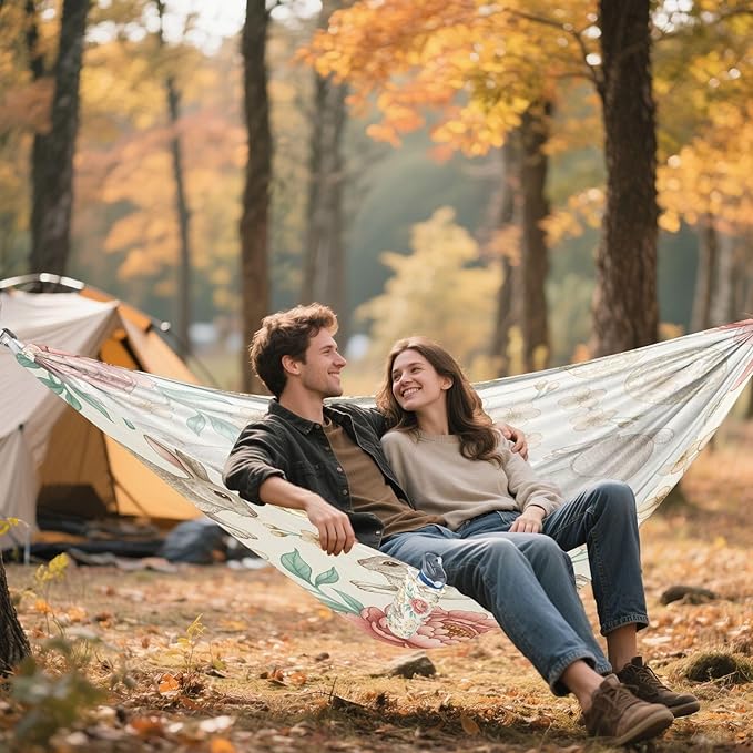 Hammocks for Outside Easter Rabbit Eggs Camping Hammock Portable Hammocks with Tree Straps and Carry Bag Camping Accessories for Hiking Beach Outdoor