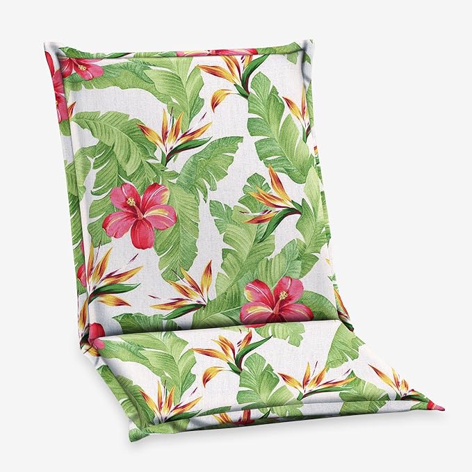 BrylaneHome Bh Outdoor Performance Flanged Hinged Cushion - Hibiscus