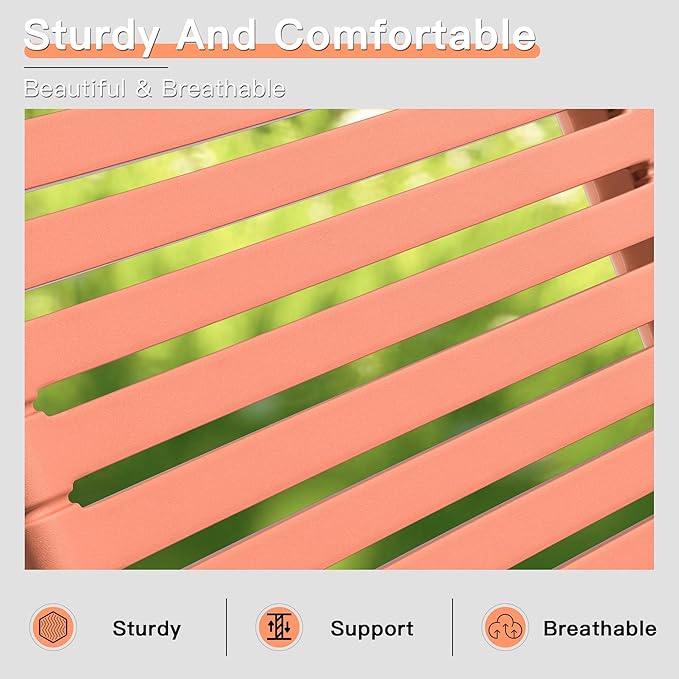 3-Piece Patio Furniture Set, Compact Outdoor Conversation Set with 2 Chairs and Glass Table, Weather-Resistant for Apartment Patio, Small Spaces, Balcony, Backyard – Orange