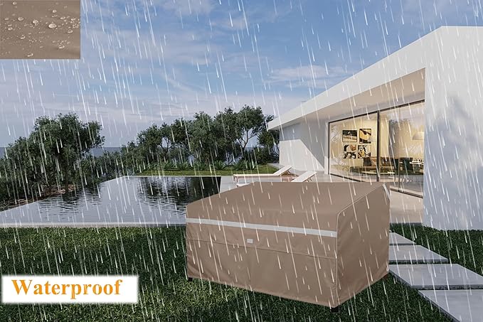 Heavy Duty Waterproof Outdoor Patio Loveseat Sofa Cover UV Resistant Patio Furniture Covers 2 Seater 79"W X 37"D X 33"H Dark Grey