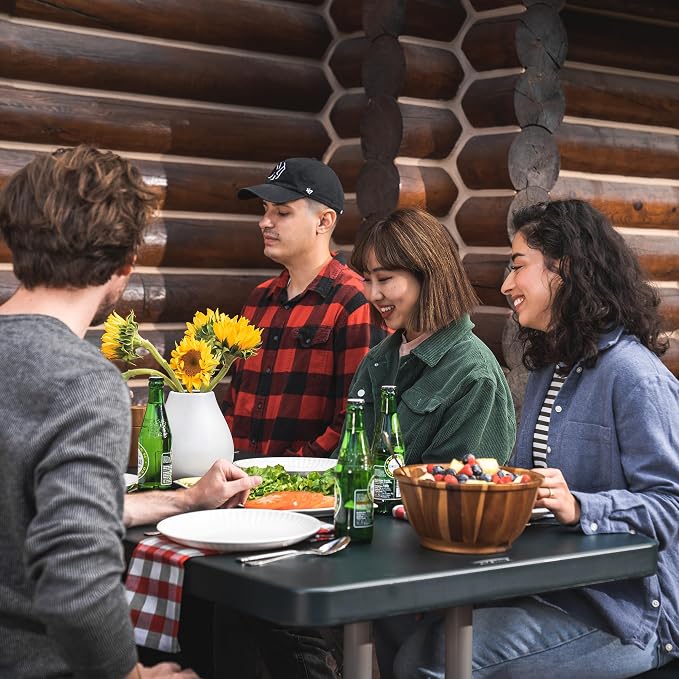 Lifetime 22123 Folding Picnic Table, 6 Feet, Hunter Green