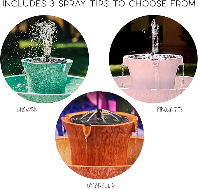 Bernini Alba Cordless Water Fountain, 26" Battery Powered Water Fountains with 3-in-1 Finial, Outdoor or Indoor for Garden, Patio, Porch, & Home, Water Fountain Tower & Planter for Backyard (Taupe)