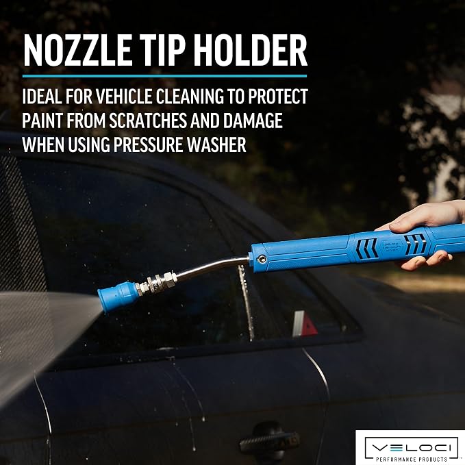 MTM Hydro Acqualine Pressure Washer Nozzle Guard Holder Tips Protector with 1/4” Quick Coupler Plug, 25 Degrees 4.0