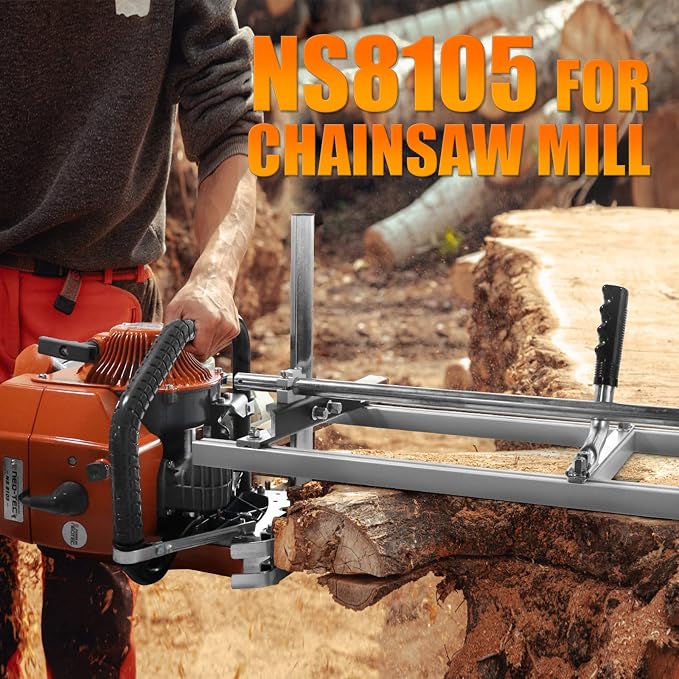 NEO-TEC NS8105 36 inch Gas ChainSaw with Guide Bar Chain 2-Cycle Power Head 105cc Power Chain Saw 4.8KW 6.5HP Gasoline Chainsaws All Parts Compatible with G070 070 090