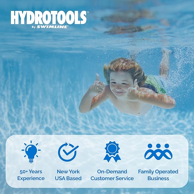 SWIMLINE HYDROTOOLS Floating Pool Fountain – Soothing Water Feature for Pools & Ponds, Easy to Install, UV-Resistant, Solar Powered, Cordless, Waterproof, Multi-Mode LED Light Show, 39-Inch Spray