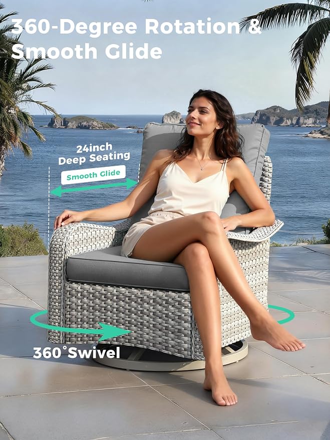 12 Piece Outdoor Wicker Sectional Sofa Set, 10-Seats Patio Furniture Conversation Set with 4" Thickened Cushions & Coffee Table, All-Weather PE Rattan for Garden, Backyard, Porch, Gray