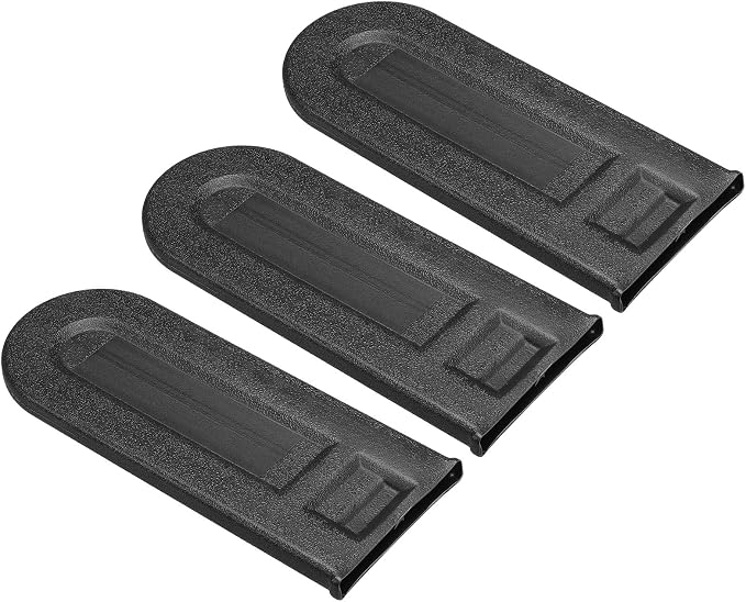 PATIKIL 8 Inch Chainsaw Chain Cover, 3 Pack Chain Saw Bar Protective Cover Plastic Chainsaw Saw Bar Scabbard Cover for Garden Chainsaw, Black