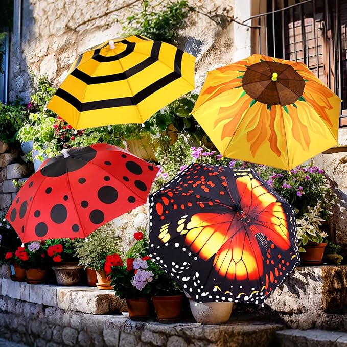 Plant Umbrellas for Outdoor Plants, Large Garden Plant Umbrella Shade Upgraded Adjustable Angle Height for Potted Plants Garden Beds