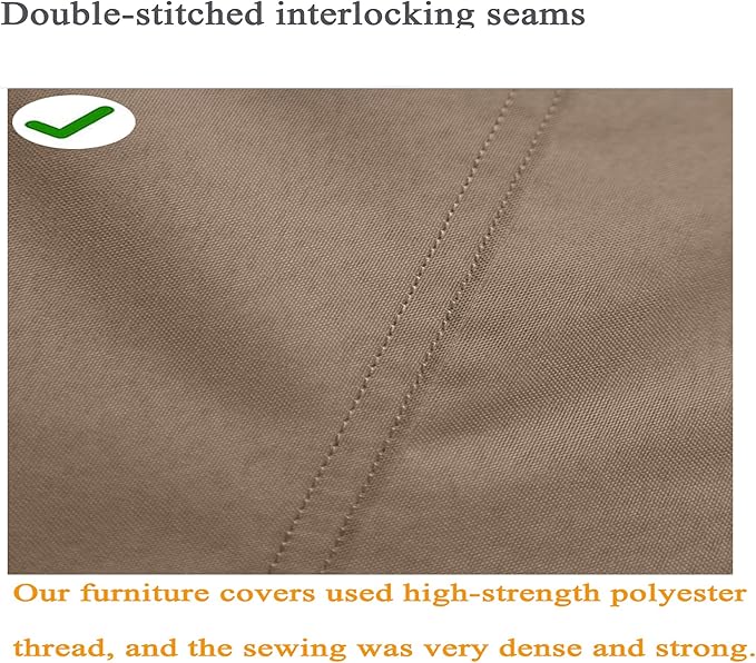 Heavy Duty Waterproof Outdoor Patio Loveseat Sofa Cover UV Resistant Patio Furniture Covers 2 Seater 79"W X 37"D X 33"H Dark Grey