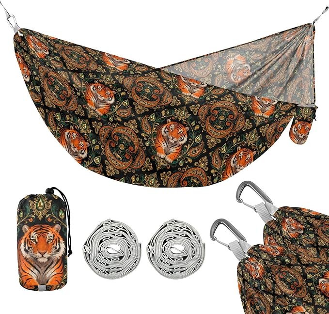 Ornate Animal Camping Hammocks with Hanging Rope Swing Hammock for Outside Beach Patio Garden