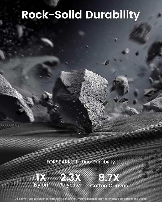 FORSPARK Patio Chair Cover – Waterproof UV-Resistant Outdoor Furniture Cover 33W x 34D x 31H inches for Wicker, Rocking & Porch Chairs, Tear-Resistant Oxford Fabric with Buckle Straps & Storage Bag