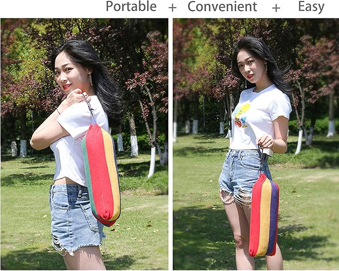 Camping Hammock, Outdoor Hammock Large Cotton Hammock for Garden Patio Yard Beach Camping Capacity 300kg(Rojo,2M*1M)