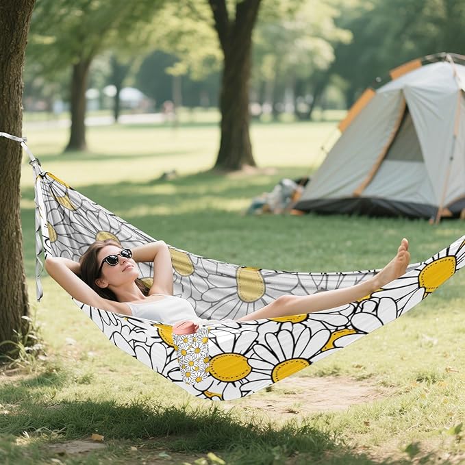 Cartoon Cute Colorful Donuts 330lb Capacity Outdoor Hammocks with Tree Straps Rope Hammock for Outside Patio Garden jamaca para Patio