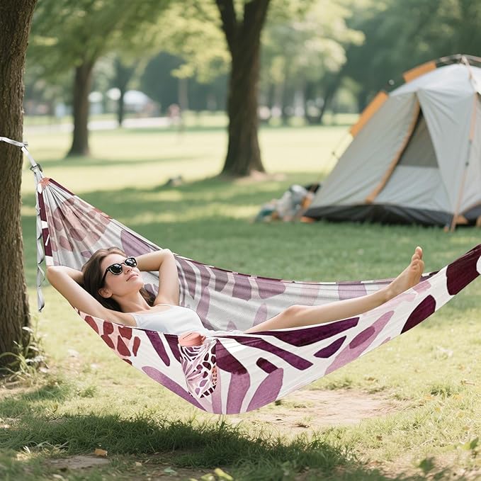 Animal Animal Skin Leopard Spot Stripe 330lb Capacity Hammocks with Hanging Rope Indoor Hammock for Outside Beach Patio Garden hamaca de Algodon para Jardin