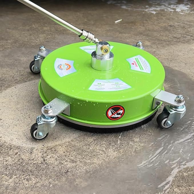 PWACCS 14" Pressure Washer Surface Cleaner, Stainless Steel Surface Cleaner for Power Washer, Pressure Washer Attachment for Cleaning Driveways, Patios, Sidewalks, and Decks, 1/4" Quick Connect