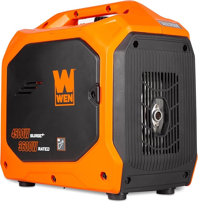 WEN 4500-Watt Inverter Generator, RV-Ready, Quiet, Portable, and Lightweight with Fuel Shut Off and CO Watchdog (56432iX), Fuel Type Gasoline