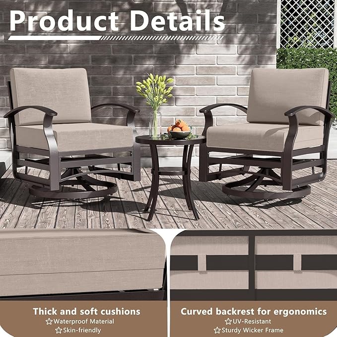 Patio Furniture Set 10 Seats Aluminum Armrest Sofa, Modern Outdoor Living Room Set with 55000 BTU Propane Aluminum Fireplace, Outdoor Rotary Joystick with Thick Cushion