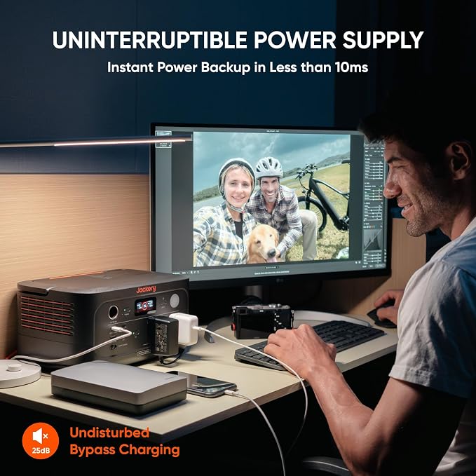 Jackery Explorer 500 v2 Portable Power Station, 512Wh LiFePO4 Battery, 500W AC (1000W Surge), Solar Generator for Camping, Home Backup, UPS, 14 lbs Lightweight, 6000 Cycles, Fast Charging