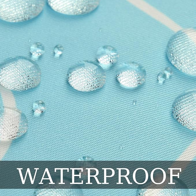 Adabana Outdoor Waterproof Pillow Covers 16x16 Inch, Life is Better | Blue Decor Waterproof Pillow Cover Set of 2 for Patio, Porch, Garden Furniture,Life is Better by The Pool