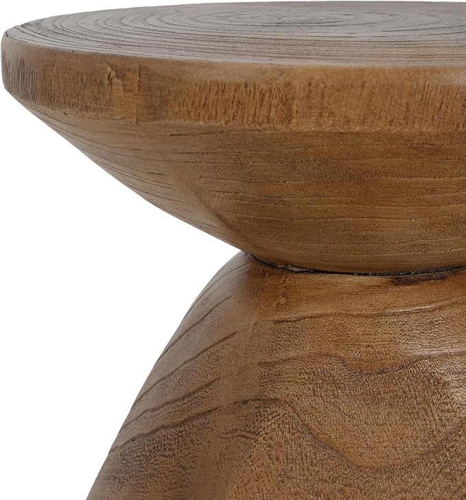 Patio Side Table, Square, Natural Wood Grain