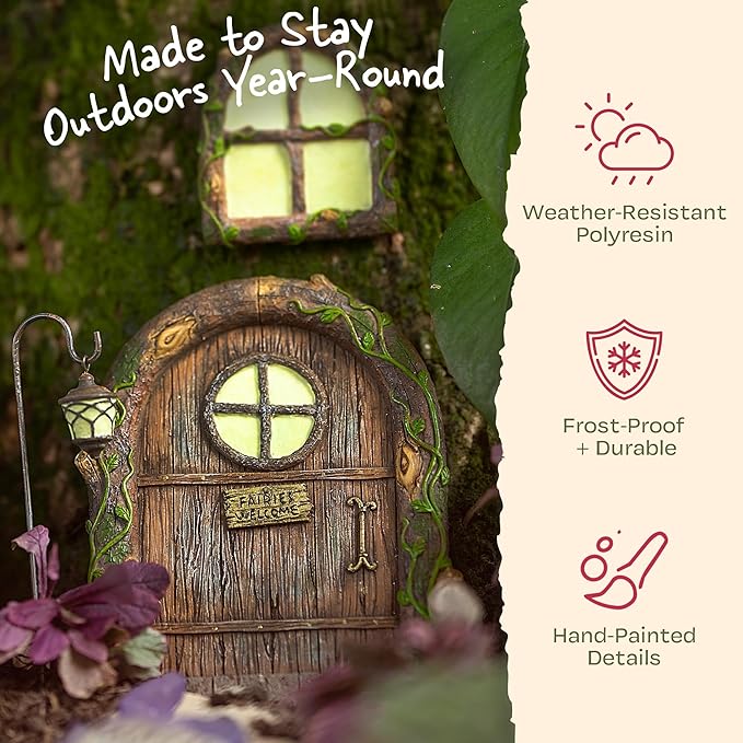 Fairy Doors for Trees, Fairy Door, Fairy Garden, Fairy Garden Accessories Outdoor kit, Fairy Doors for Trees Outdoor, Gnome House