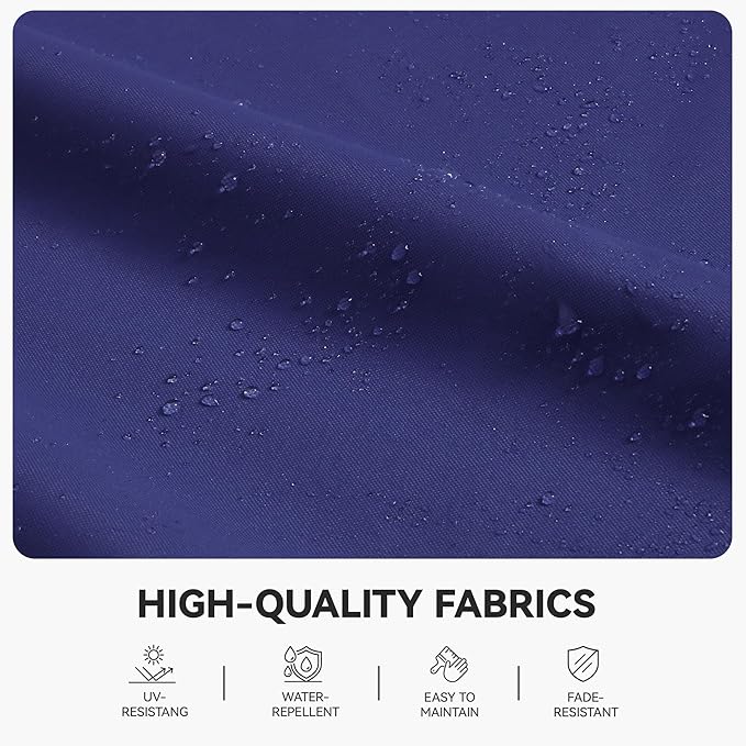GENTEACO 10X10 FT Cantilever Umbrella with Base Included, Large Offset Patio Umbrella with Double Top, 6 Angle Tilts & 360° Rotation, Large Square Sun Umbrellas for Outdoor Pool Market, Navy Blue