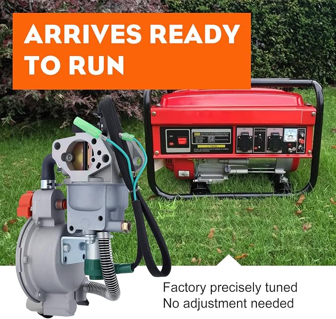 HIPA 389cc 420cc Tri Dual Generator Carburetor Propane Conversion kit for Champion Predator Generac Honda OHV Engine 338cc 389cc 420cc 460cc GX340 GX390 GX420 GX460 Portable Generator
