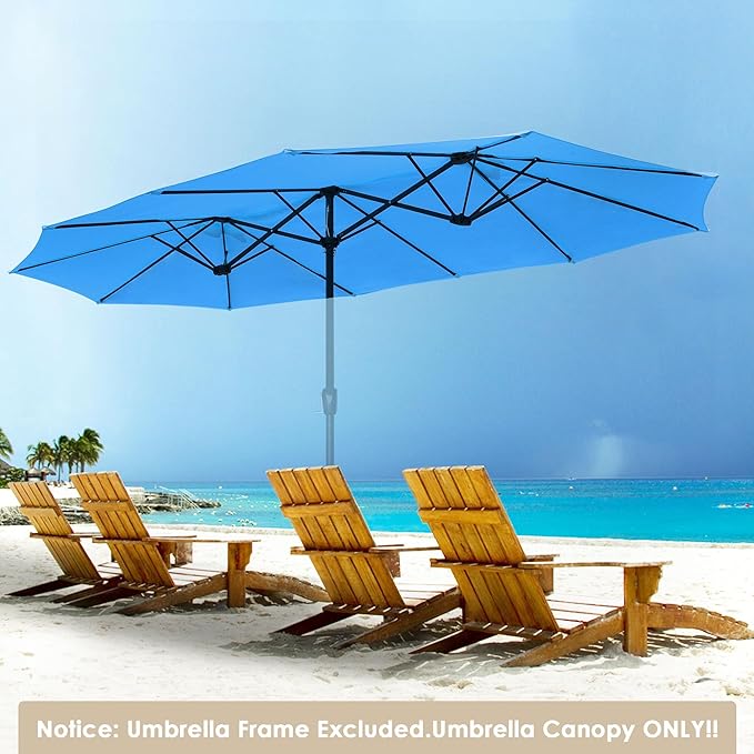 Yescom Patio Umbrella Replacement Outdoor Canopy Beach Backyard Market Table Top Cover