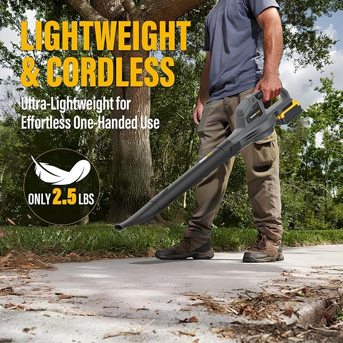 2-in-1 Cordless Weed Wacker and Leaf Blower Combo, Compatible with Dewalt 20V Max Battery, 12-Inch Auto-Feed String Trimmer/Grass Trimmer, 150MPH Lightweight Handheld Blower (Bare Tool)