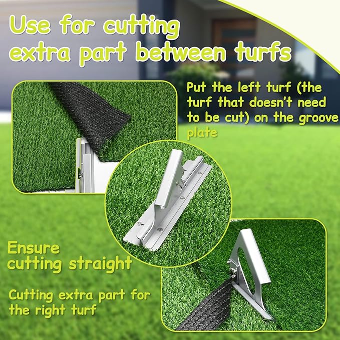 TOPOWN Adjustable Artificial Grass Installation Tool Grass Cutter, for Fake Turf Install Artificial Turf Edges Trimmer, Synthetic Lawn Installation Turf Cutter, Fake Lawn Cutting Tool