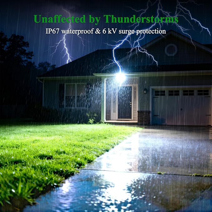 50W LED Flood Light with Photocell, 7000LM Dusk to Dawn Security Light Outdoor, 6500K Floodlight LED IP67 Waterproof Flood Lights Outdoor 180 °Adjustable Angle for Garden, Backyard
