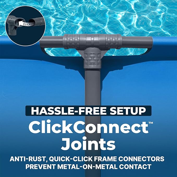 Bestway 2 Pack Steel Pro MAX Above-Ground Swimming Pool, 15' x 48" Round Metal Steel Frame Backyard Family Pool, Blue, Pool ONLY