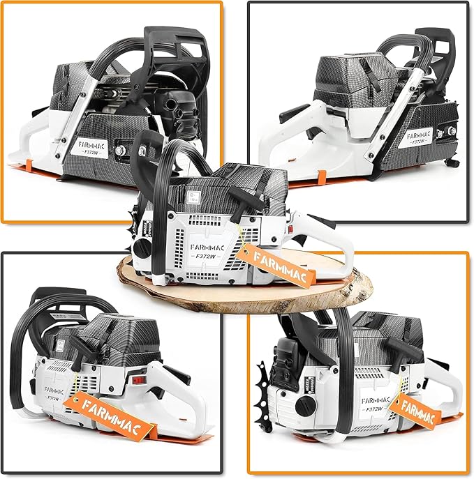 372W 71cc Gas Chainsaw with 28 Inch Solid Bar Motosierra De Gasoline Powered Chain Saw 2-Cycle 4.1KW 5.5HP for Professional Logging Work All Parts Compatible with Husqvarna 372X