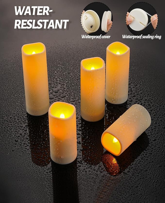 Outdoor Waterproof LED Candle Lamp with Remote Control Indoor Bedside Lamp Battery Candle, The Night Light is Dimmable Candle 12pcs It is Suitable for Decorative Lighting atmospheres