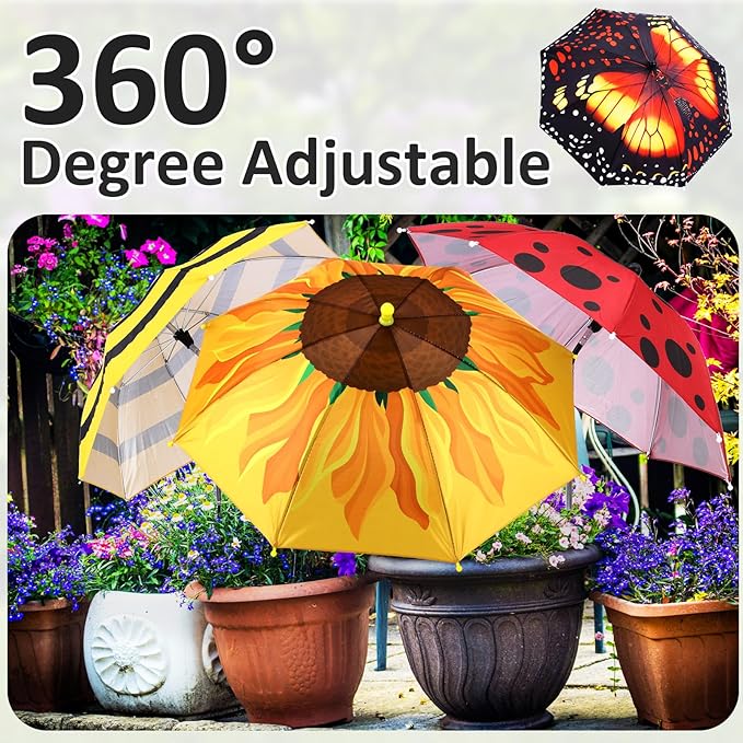 Plant Umbrellas for Outdoor Plants, Large Garden Plant Umbrella Shade Upgraded Adjustable Angle Height for Potted Plants Garden Beds