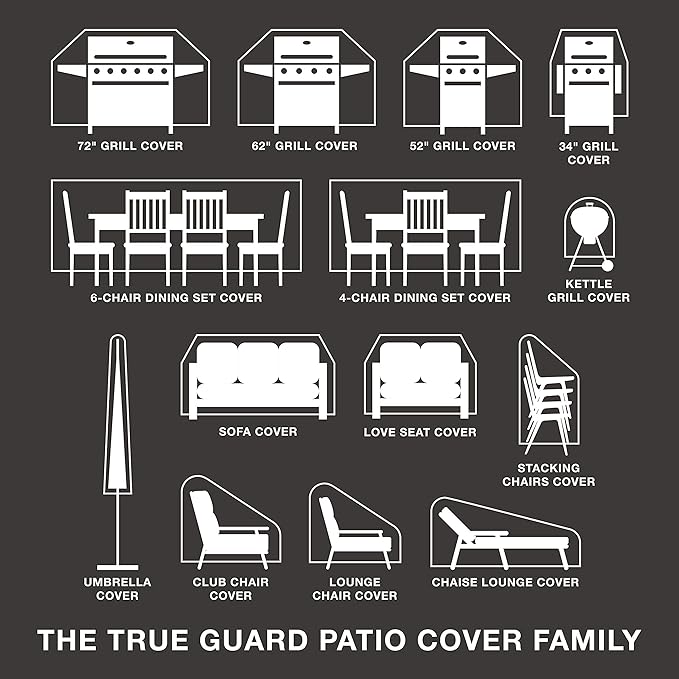 True Guard Patio Furniture Cover, 4-Chair Dining Sets