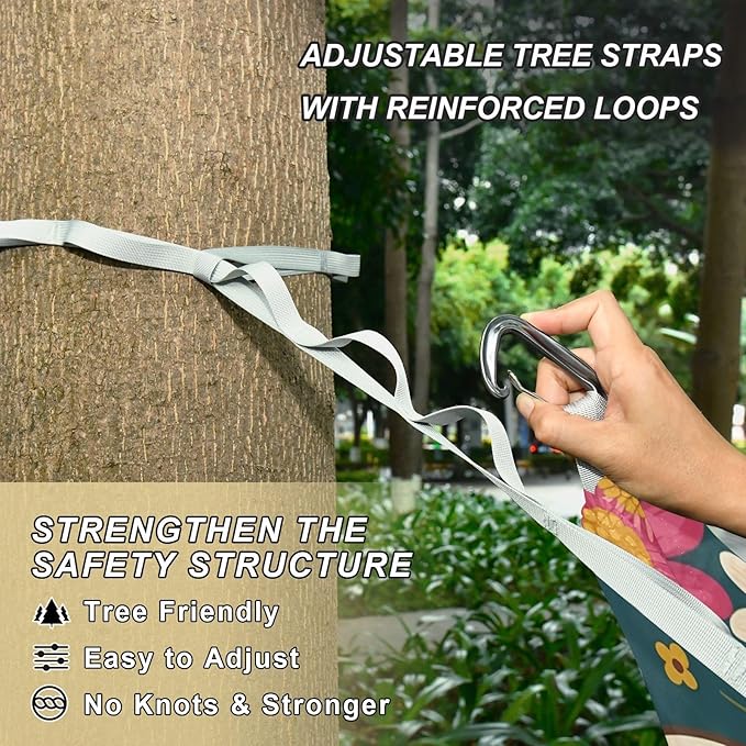 Hammocks for Outside Easter Eggs Camping Hammock Portable Hammocks with Tree Straps and Carry Bag Camping Accessories for Hiking Beach Outdoor