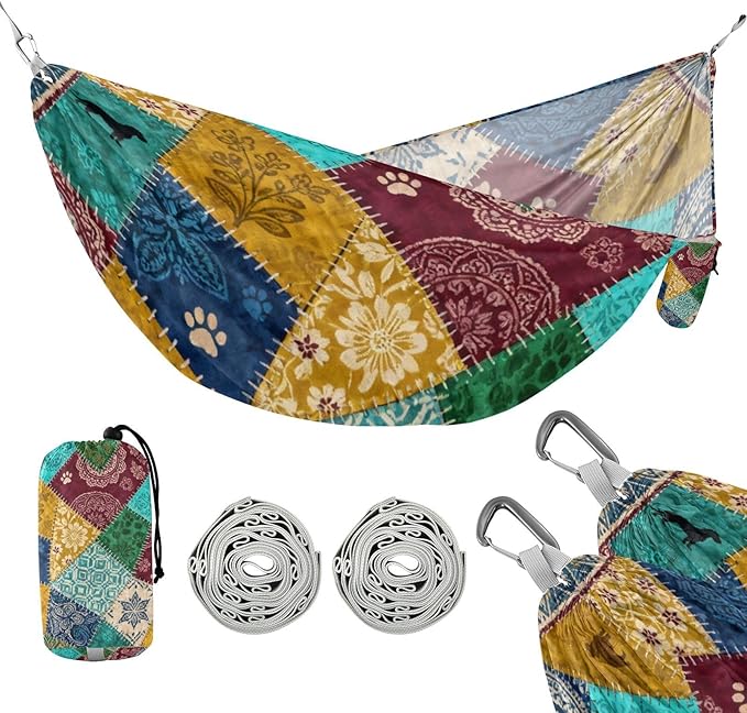 Patchwork Pet Camping Hammock Fabric for Outside Patio Garden