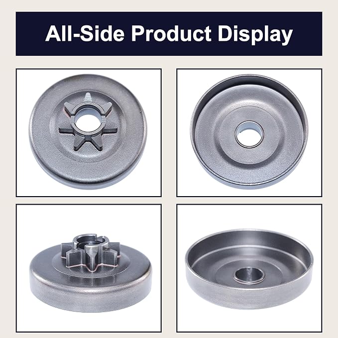 3/8" 7T Clutch Drum Kit for Husqvarna 455 455 E 460 461 Rancher Jonsered CS2255 Chainsaws Clutch Drum with Clutch Removal Tool for 537291704，502 54 16-03