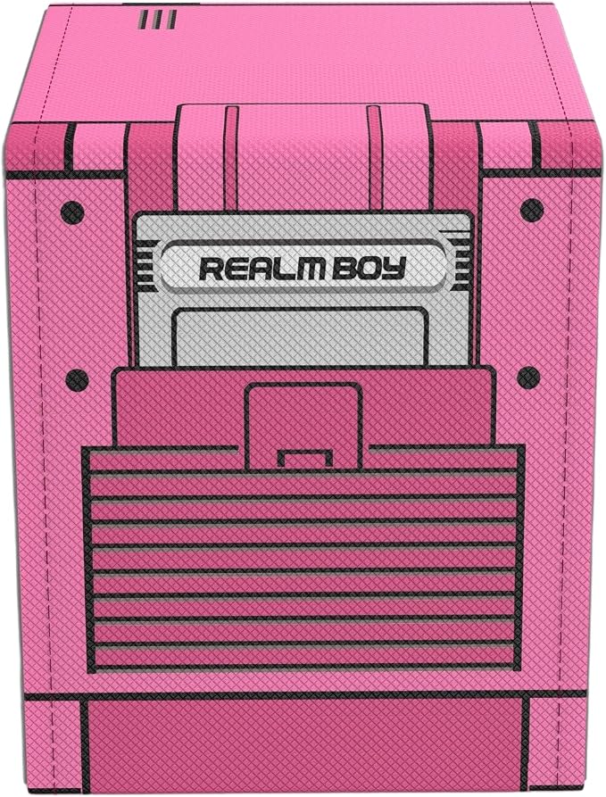 Realm Boy Pink - TCG/MTG 100+ Card Window Deck Box (Fits Top Loaders)