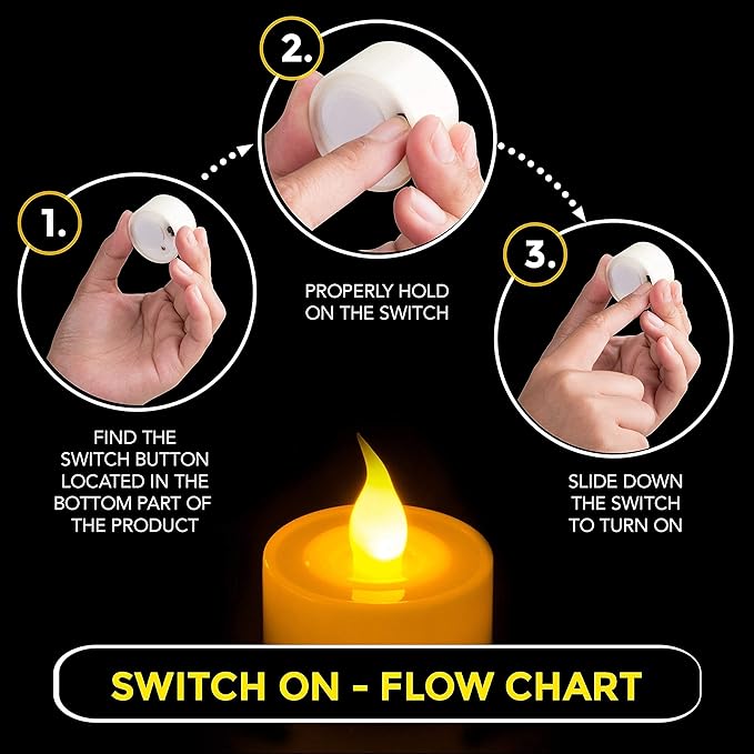 FURORA LIGHTING Ivory White LED Tealight Candles Pack of 24, Flameless Flickering Tealight Candles for Home Décor, 1.5’’(W) x 1.65’’(H), Battery Operated